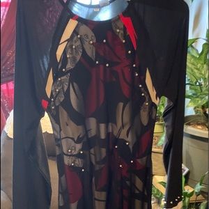 Beautiful summer red and white dress